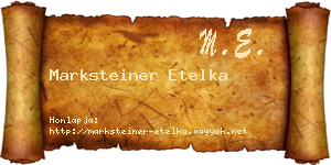 Marksteiner Etelka névjegykártya